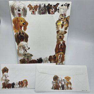 Suzys Zoo Dogs Stationery Envelopes Paper 8.5 x 11" dog breeds